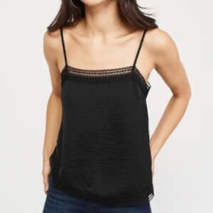 Abercrombie and Fitch black lace trim tank top